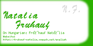 natalia fruhauf business card